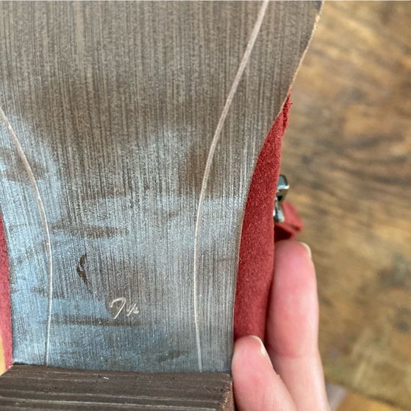 Sam Edelman Booties, size 7.5. Red/rust suede. - Picture 6 of 7